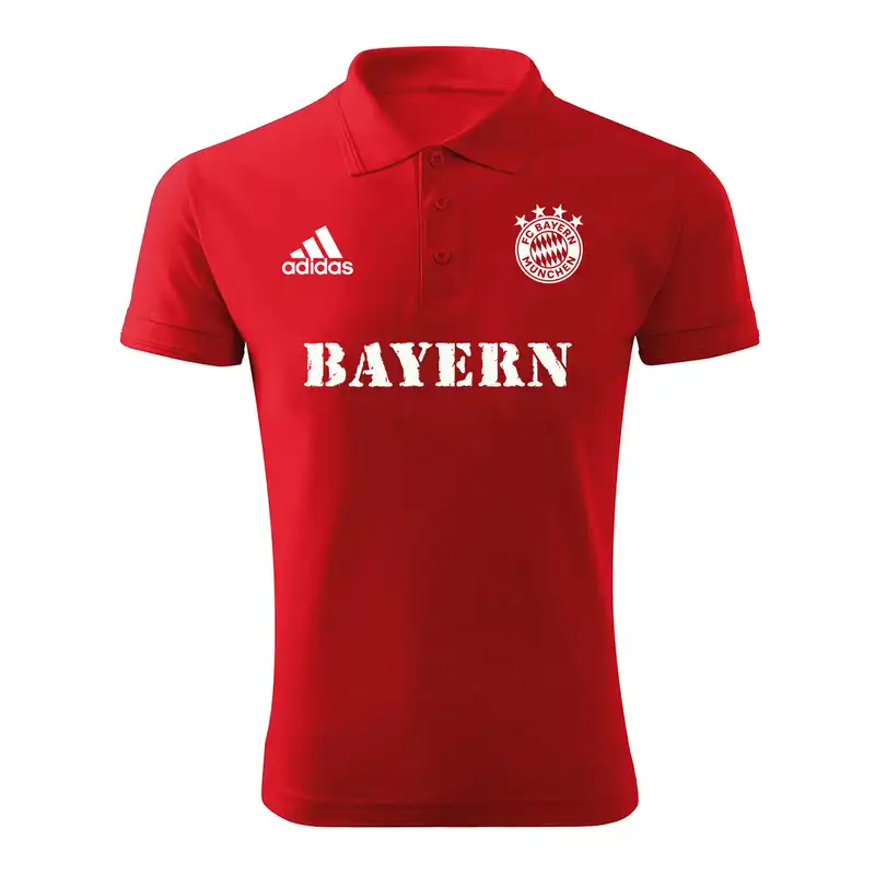 پولوشرت ورزشی مردانه مدل بایرن مونیخ 6109 رنگ قرمز