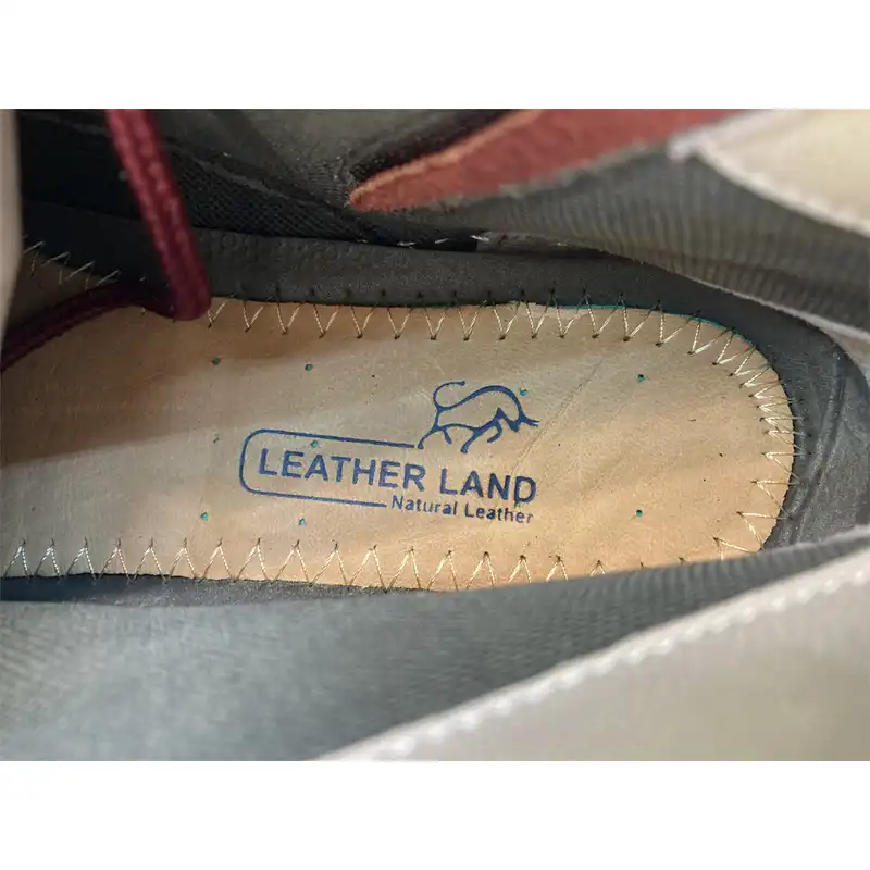 نیم بوت زنانه سرزمین چرم مدل 5202 رنگ زرشکی