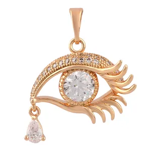 آویز گردنبند زنانه ژوپینگ مدل چشم نگینی کد TP 317