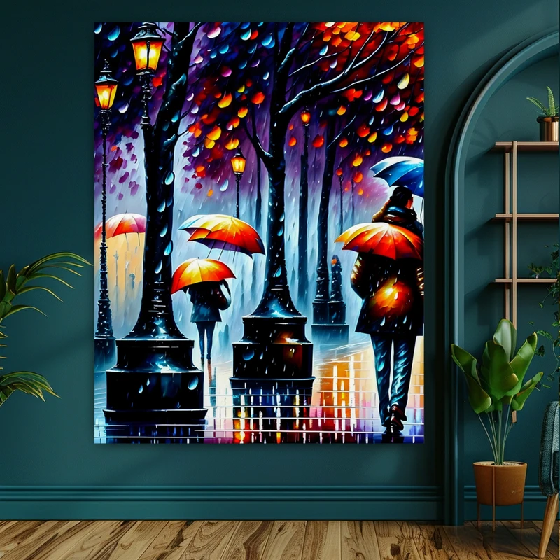 پوستر دیواری طرح نقاشی فانتزی پیاده رو کد BK22697