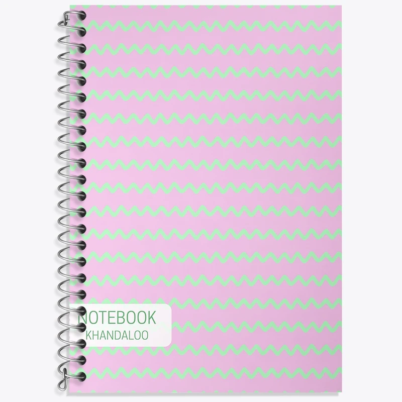 دفتر زبان 50 برگ خندالو مدل دو خط طرح پترن فانتزی کد N642