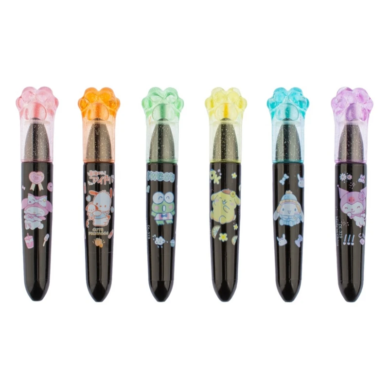 ماژیک علامت گذار مدل کورومی پنجه گربه کهکشانی بسته 6 عددی