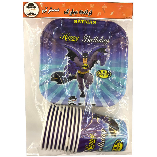 مجموعه 30 عددی تم تولد مستر تم طرح بتمن کد 7