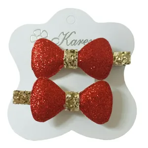 گیره مو دخترانه مدل پاپیون بسته دو عددی