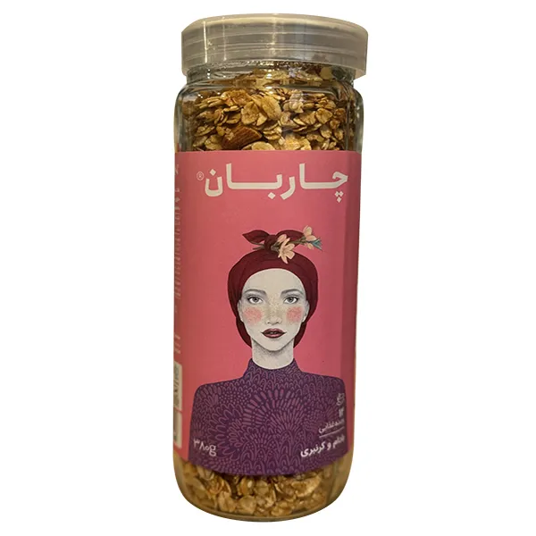 موسلی گرانولا بادام و کرنبری چاربان - 380 گرم