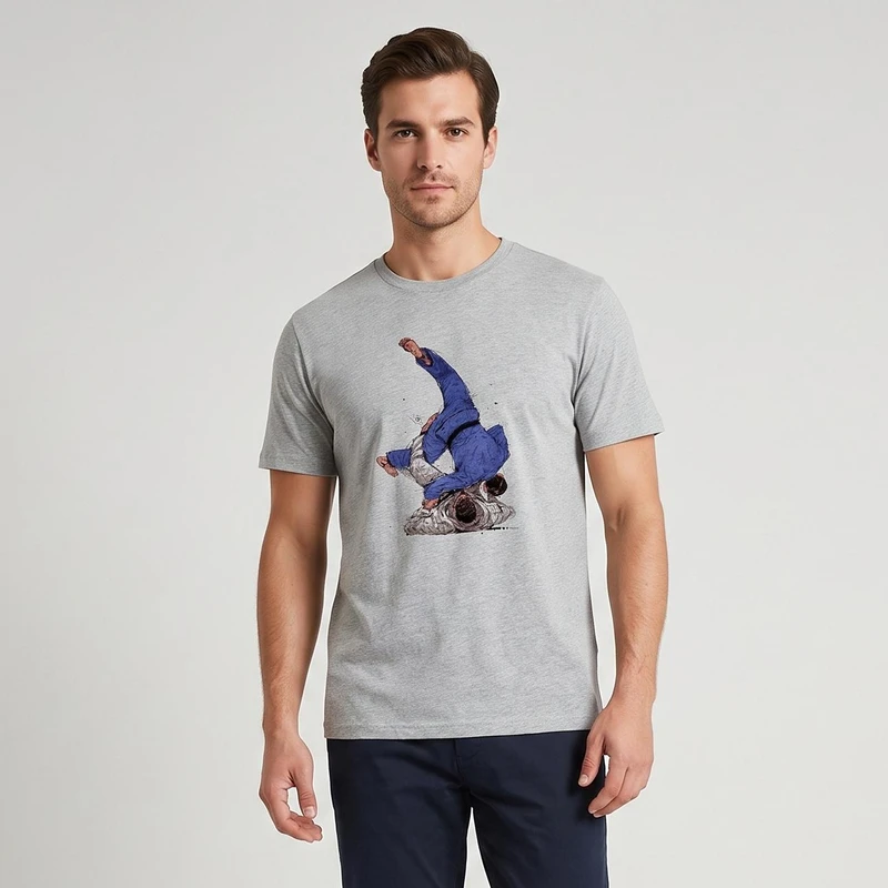 تی شرت آستین کوتاه مردانه مدل مسابقه رزمی D208