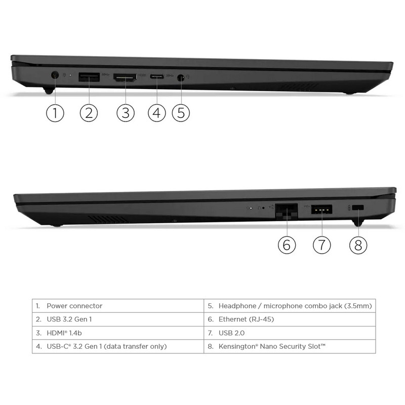 لپ تاپ 15.6 اینچی لنوو مدل V15 G2 IJL-Celeron N4500-8GB DDR4-512GB SSD-1TB HDD-TN-W - کاستوم شده