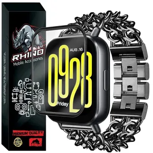 محافظ صفحه نمایش راینو مدل PMA-Cartir-2Line مناسب برای ساعت هوشمند شیائومی Redmi Watch 5 Active به همراه بند