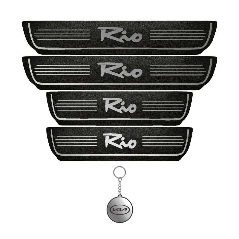 برچسب پارکابی خودرو لندمون کد LMm0020 MS مناسب برای ریو مجموعه 4 عددی به همراه جا کلیدی