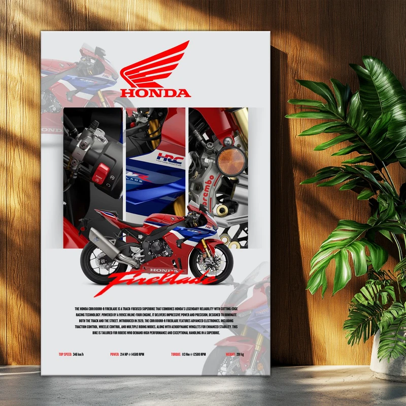 تابلو شاسی بکلیت طرح موتور سنگین هوندا HONDA CBR1000RR-R Fireblade مدل T-po1683