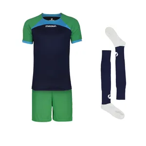 ست 3 تکه لباس ورزشی مردانه مکرون مدل ریو سرمه ای