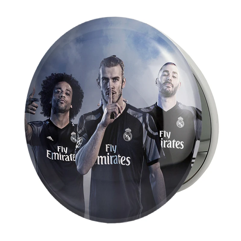 آینه جیبی خندالو طرح تیم رئال مادرید Real Madrid مدل تاشو کد 2105 