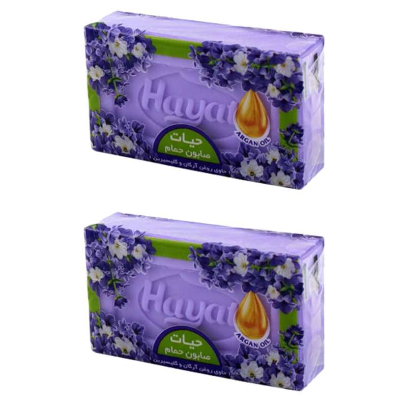 صابون شستشو حیات مدل Lanvender وزن 125 گرم بسته 2 عددی