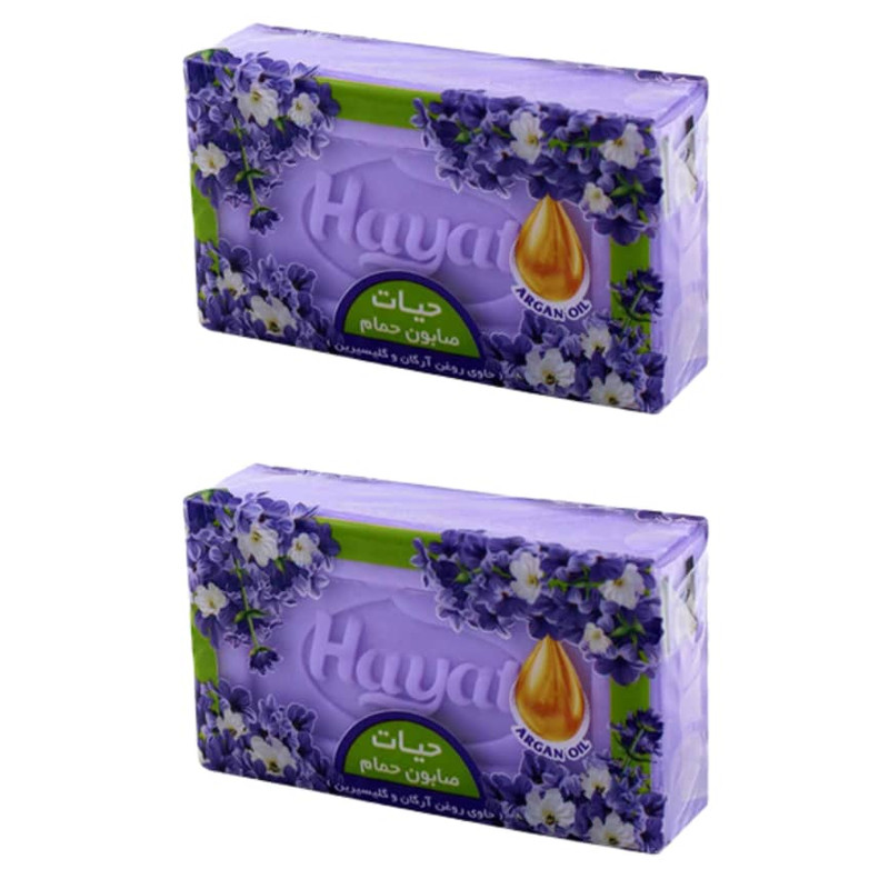 صابون شستشو حیات مدل Lanvender وزن 125 گرم بسته 2 عددی