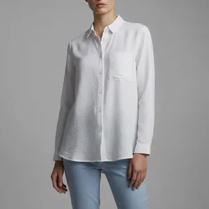 شومیز آستین بلند یقه برگردان زنانه ال سی وایکیکی مدل W578599Z8