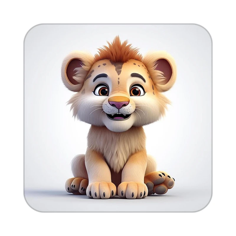 زیر لیوانی کاکتی طرح حیوانات کارتونی مدل mp27269