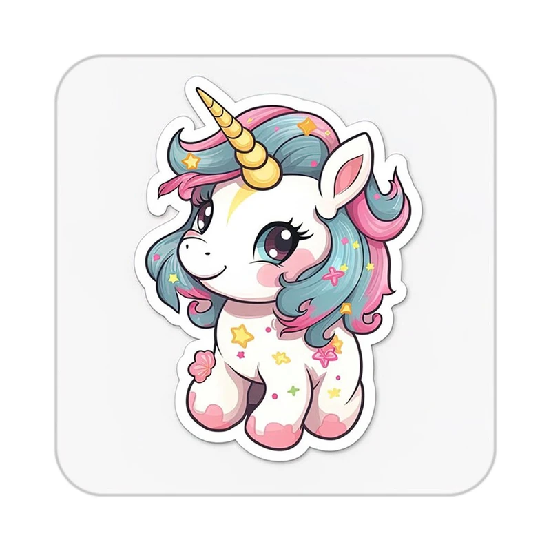 زیر لیوانی کاکتی طرح اسب تک شاخ و یونیکورن مدل mp29869