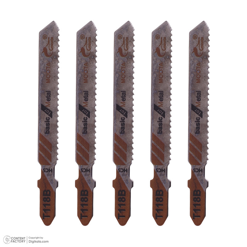 تیغ اره عمود بر آهن موتا مدل کوتاه کد T118B مجموعه 5 عددی