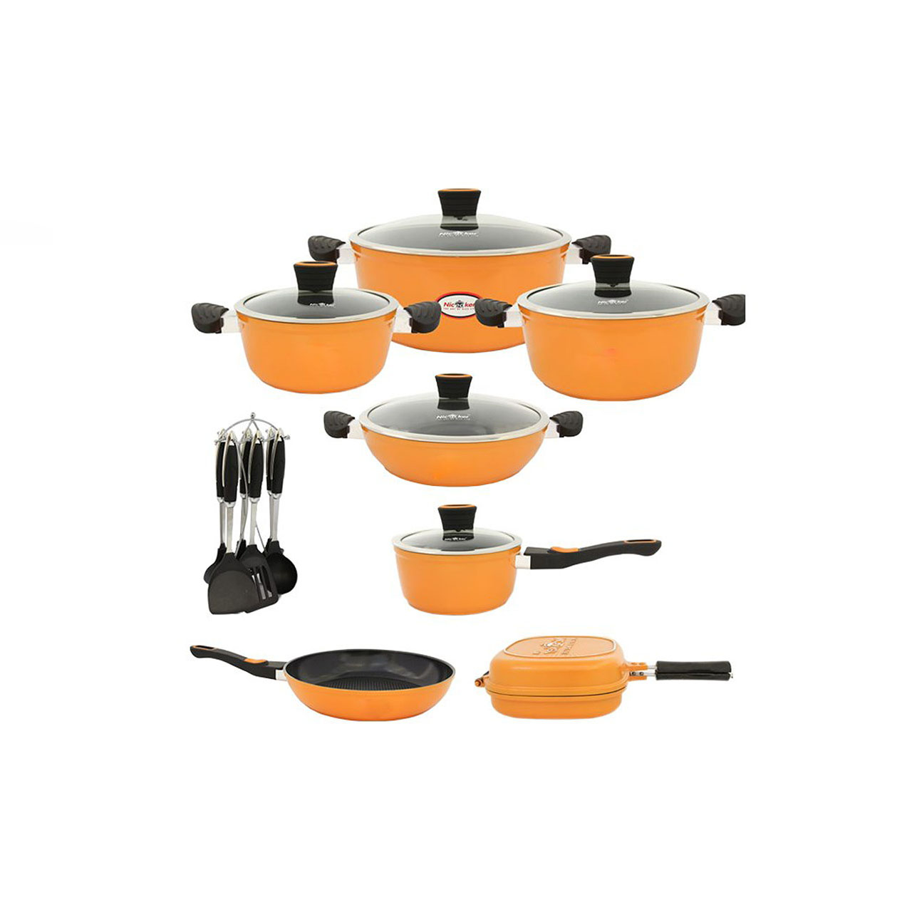 سرویس پخت و پز 19 پارچه نایس اُکر مدل Orange
