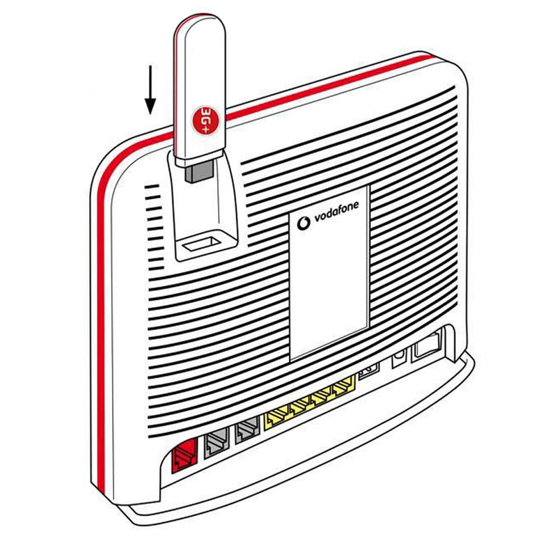 مودم 3G/4G ودافون مدل Stations به همراه مودم دانگل 3G USB