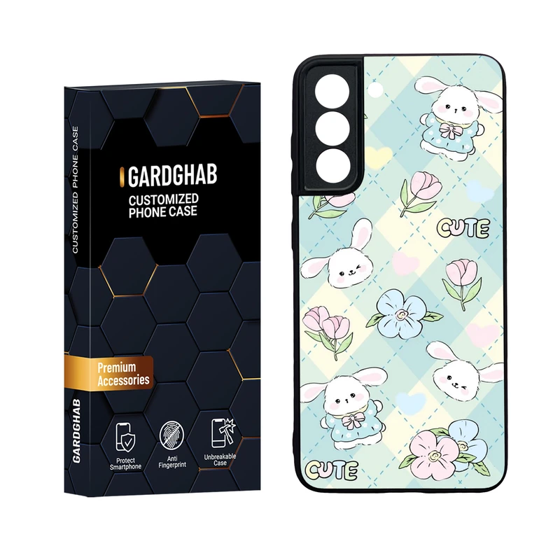  کاور گارد قاب مدل دور ژله ای پشت گلس فانتزی مناسب برای گوشی موبایل سامسونگ Galaxy S21 FE