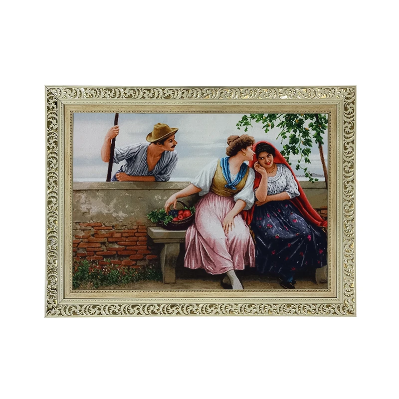 تابلو فرش ماشینی طرح دستبافت مدل نجوا کد 7985