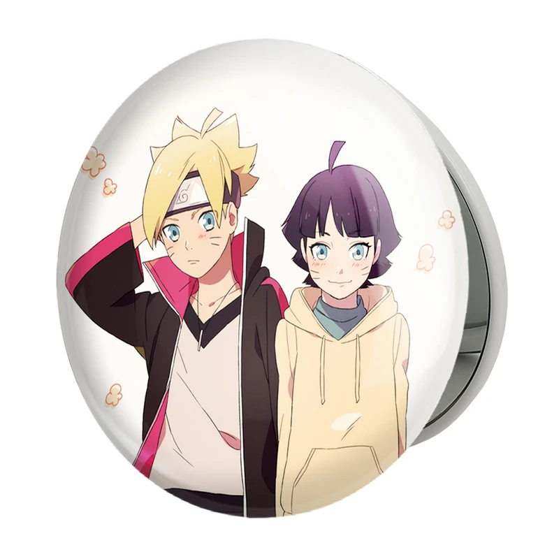 آینه جیبی خندالو طرح بوروتو و هیماواری اوزوماکی انیمه بوروتو Boruto مدل تاشو کد 15714 