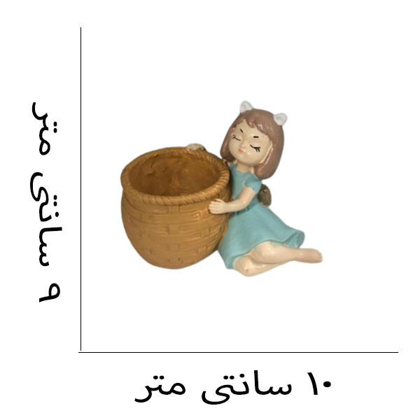 گلدان دکوری دنیا دکوری سرمد مدل دختر فانتزی