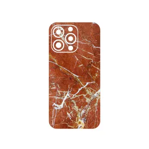 MAHOOT Red Marble Cover Sticker for Apple iphone 13 Pro
