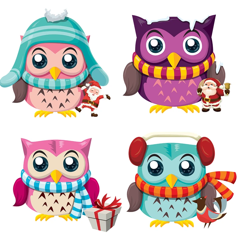 استیکر کلید پریز صالسو آرت طرح Christmas owls az