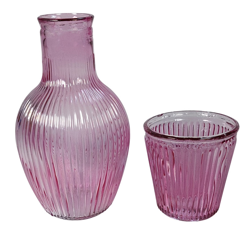 سرویس پارچ و لیوان 2 پارچه اکیا مدل خمبه ای