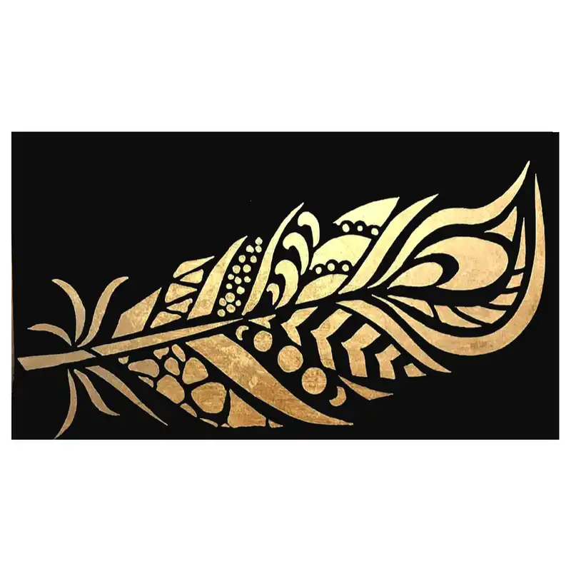 تابلو نقاشی ورق طلا مدل پر دکوراتیو کد 310