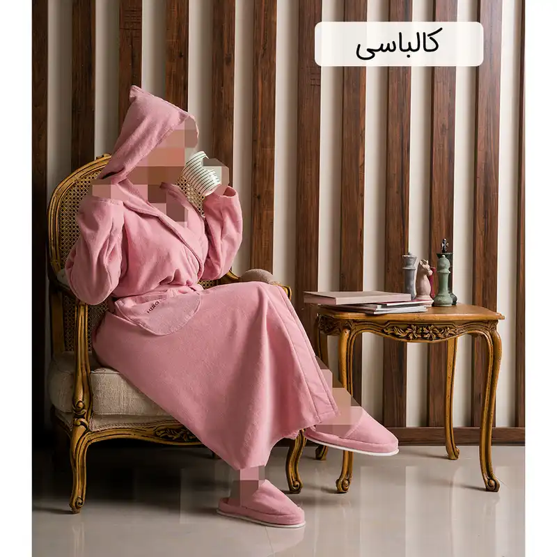 سرویس حوله پالتویی 2 تکه دنیز طرح فیوره