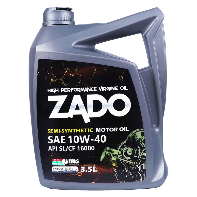 روغن موتور خودرو زادو مدل SAE 10W40-16000-SL حجم 3.5 لیتر