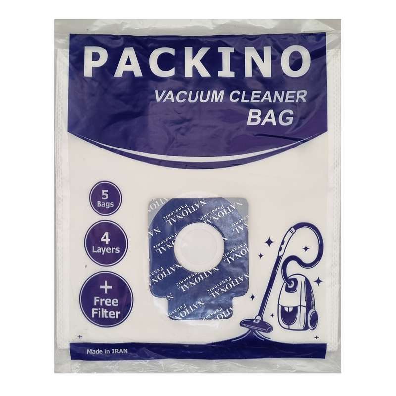 پاکت جاروبرقی پاکینو مدل micro plus مناسب برای جاروبرقی پاناسونیک و ناسیونال بسته 5 عددی