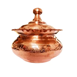 قندان مسی مدل طرح دار
