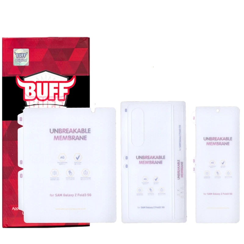 محافظ صفحه نمایش بوف مدل HgM15 مناسب برای گوشی موبایل سامسونگ Galaxy ZFold3 به همراه محافظ پشت گوشی