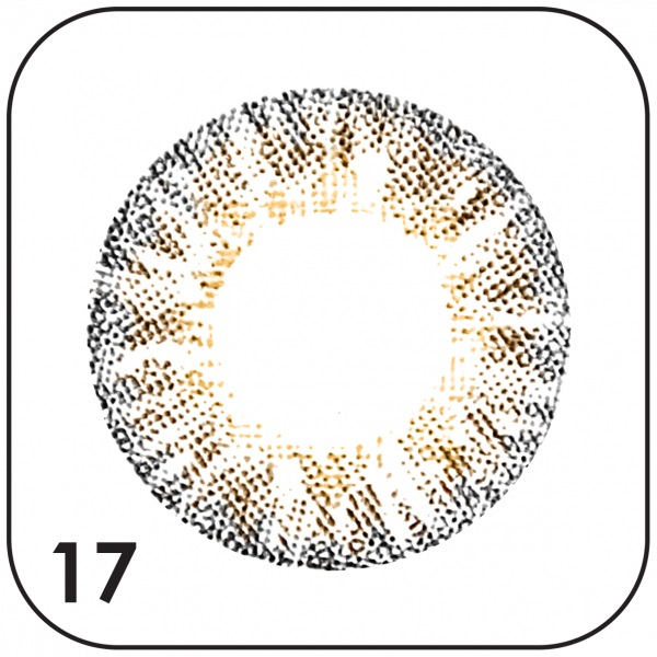 لنز چشم بیوتی شماره 17 رنگ عسلی دور خاکستری