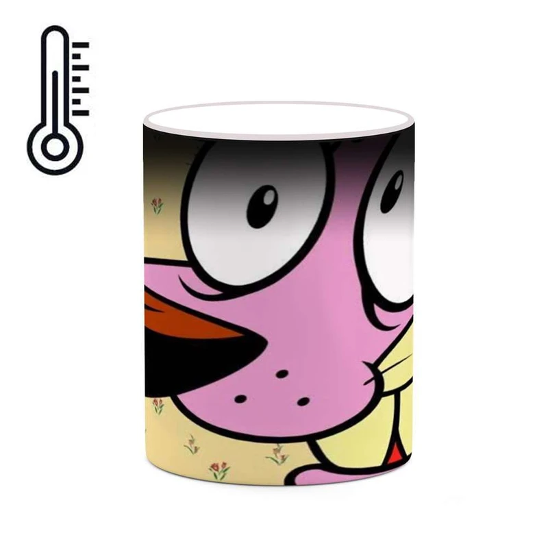ماگ حرارتی کاکتی مدل کارتون Courage The Cowardly Dog کد mgh22419