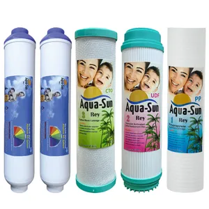فیلتر دستگاه تصفیه آب آکوا سان ری مدل New Aqa sun-103  مجموعه 3 عددی به همراه فیلتر قلیایی آکوا سان ری مدل ALKALINE مجموعه 2 عددی