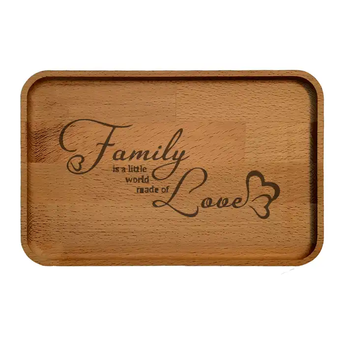 سینی چوبی مدل تایپوگرافی