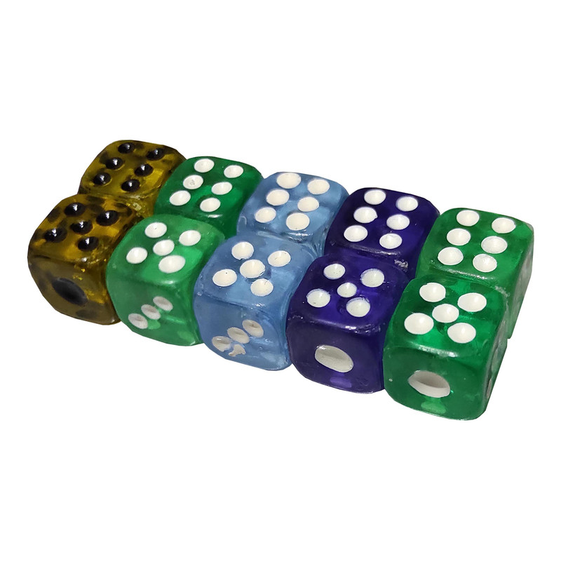 تاس بازی مدل شفاف کد RNDMDICE-028 بسته 20 عددی