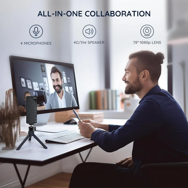 عکس شماره 3 : وب-کم ایرهاگ مدل with 4 microphones and speaker