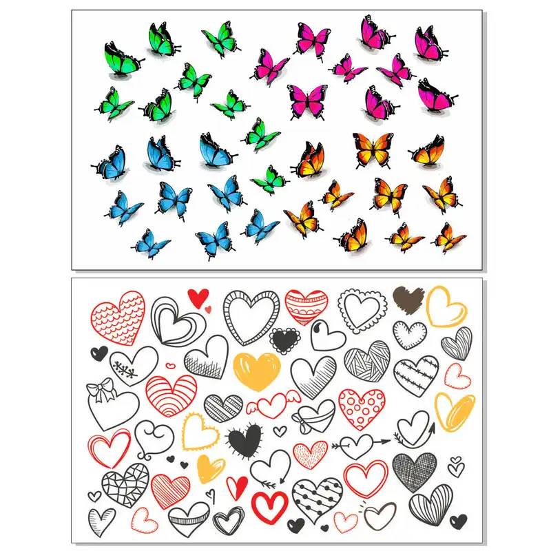 برچسب لنز ناخن کد BLNG6637 مجموعه 2 عددی