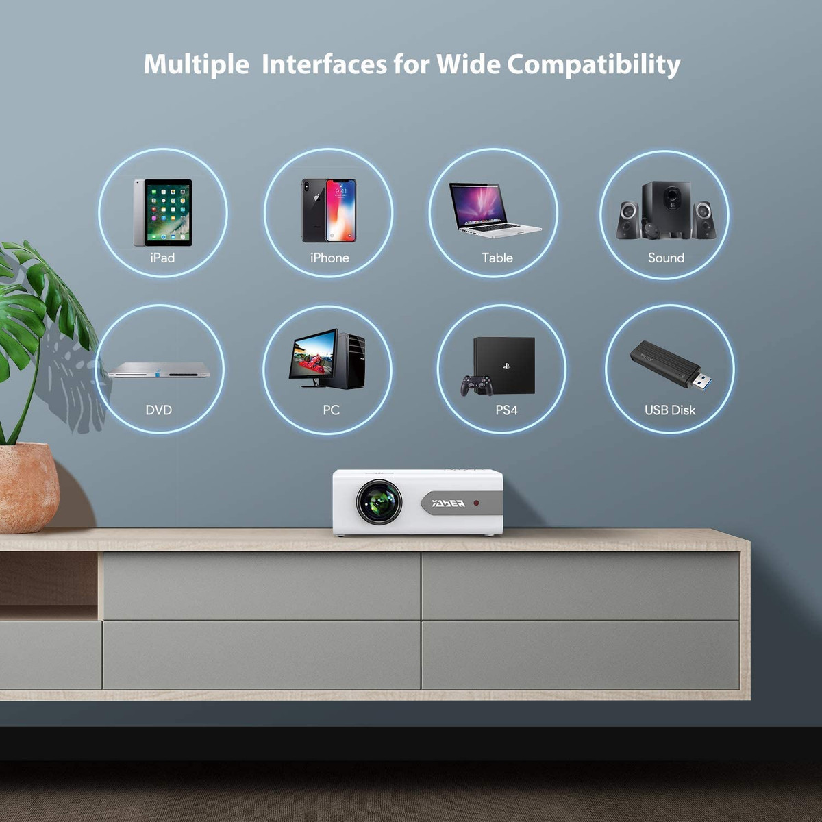 مینی ویدئو پروژکتور یابر مدل V3