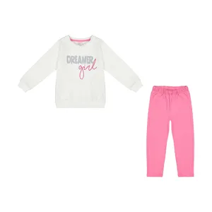 ست سویشرت و شلوار دخترانه ال سی وایکیکی مدل W169229Z4-FDU-ECRU