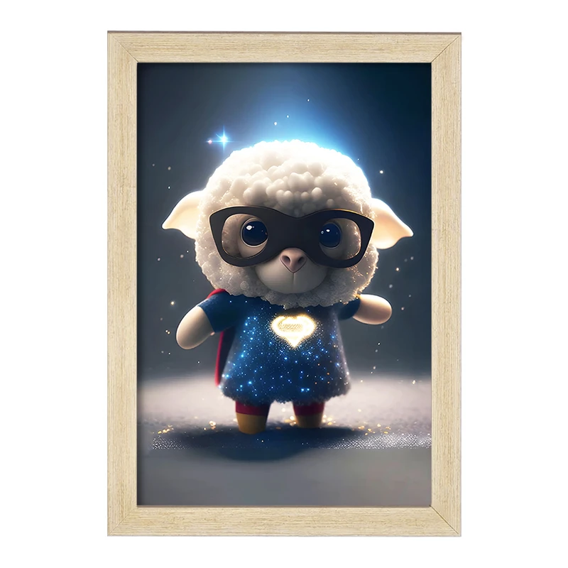 تابلو خندالو مدل گوسفند کیوت کد F5702