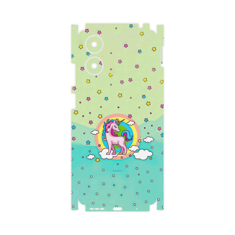 برچسب پوششی ماهوت مدل Rainbow unicorn adventure-FullSkin مناسب برای گوشی موبایل موتورولا Moto G04