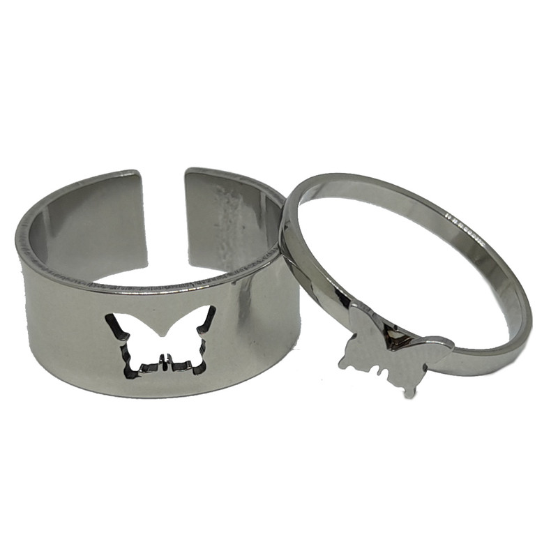 انگشتر زنانه مدل پروانه ای مکمل مجموعه 2 عددی انگشتر زنانه مدل پروانه ای مکمل مجموعه 2 عددی