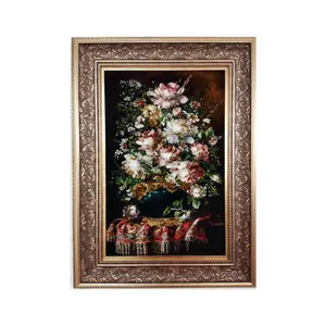 تابلو فرش دستباف مدل گل طولی